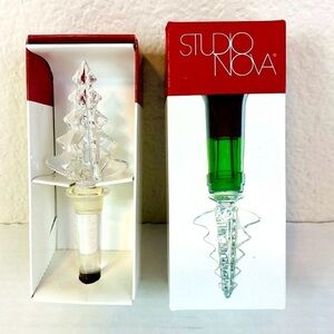 NIB Mikasa Holiday Time Christmas Tree Wine Bottle Stopper